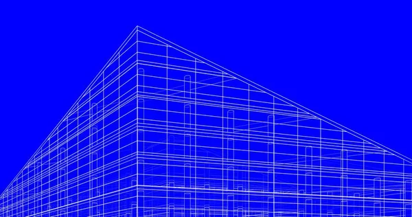 Abstracte Tekenlijnen Architectonisch Kunstconcept Minimale Geometrische Vormen — Stockfoto