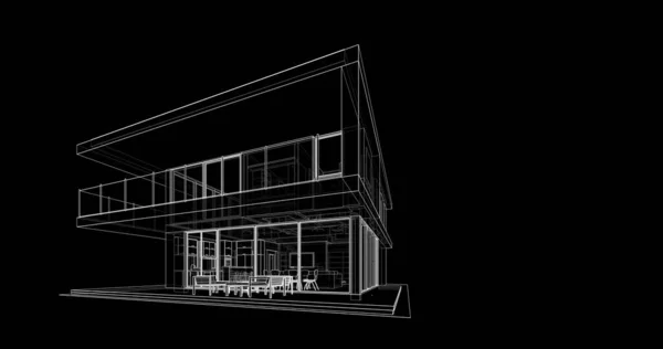 Программное Обеспечение Моделирования Архитектурного Строительства Иллюстрация Интерьера — стоковое фото