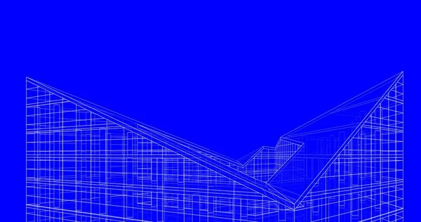 建築芸術の概念における抽象的な線や最小限の幾何学的形状 — ストック写真