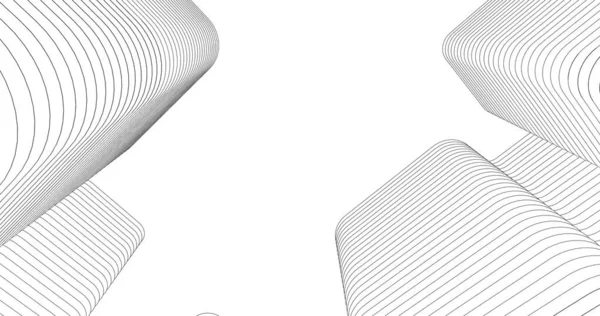 Mimari sanat konseptinde soyut çizgiler, minimum geometrik şekiller. 