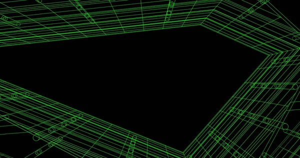 Mimari sanat konseptinde soyut çizgiler, minimum geometrik şekiller. 