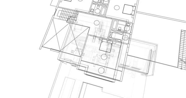 Abstrakcyjna Tapeta Architektoniczna Tło Cyfrowe — Zdjęcie stockowe