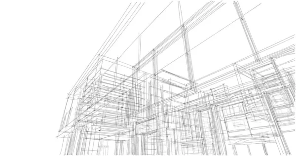 Моделювання Проектування Програмного Забезпечення Архітектури Будівлі Внутрішня Ілюстрація — стокове фото