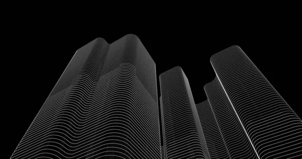 Mimari sanat konseptinde soyut çizgiler, minimum geometrik şekiller. 