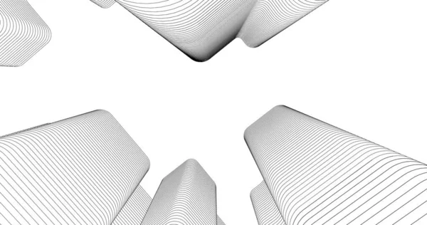 Mimari sanat konseptinde soyut çizgiler, minimum geometrik şekiller. 