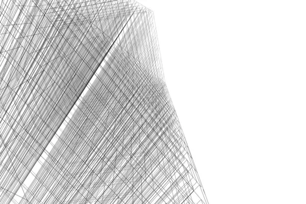 Mimari sanat konseptinde soyut çizgiler, minimum geometrik şekiller. 