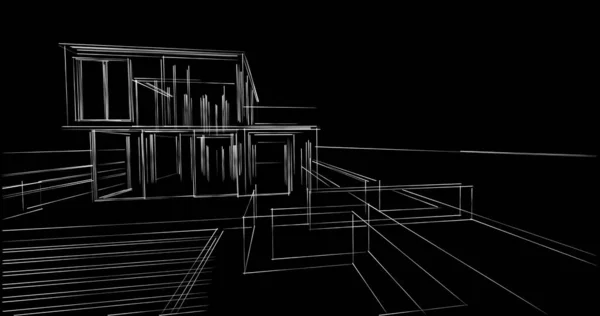 Abstrakcyjna Tapeta Architektoniczna Tło Cyfrowe — Zdjęcie stockowe