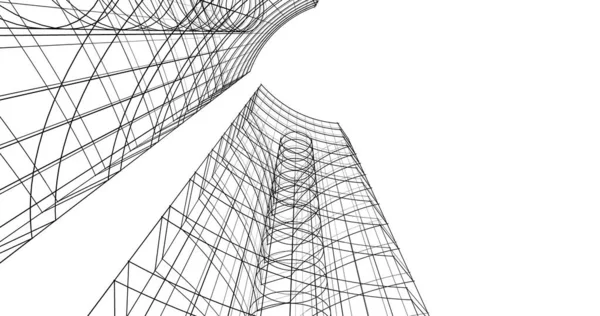 Abstrakcyjna Tapeta Architektoniczna Tło Cyfrowe — Zdjęcie stockowe