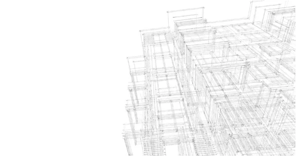 Wyłożona Tapeta Architektoniczna Tło Cyfrowe — Zdjęcie stockowe