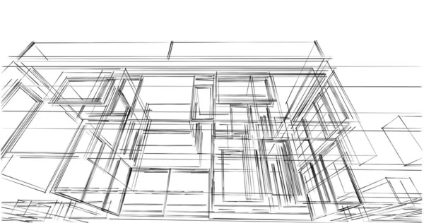 建筑墙纸摘要 数码背景 — 图库照片