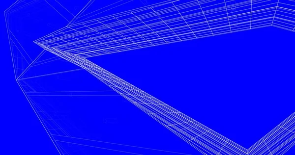 Mimari sanat konseptinde soyut çizgiler, minimum geometrik şekiller. 