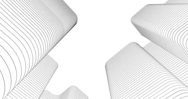 Mimari sanat konseptinde soyut çizgiler, minimum geometrik şekiller. 