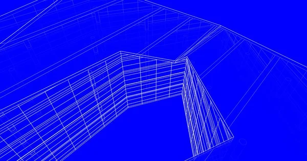 Abstrakcyjne Linie Rysunku Koncepcji Sztuki Architektonicznej Minimalne Kształty Geometryczne — Zdjęcie stockowe