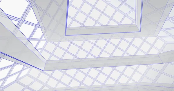 Mimari sanat konseptinde soyut çizgiler, minimum geometrik şekiller. 