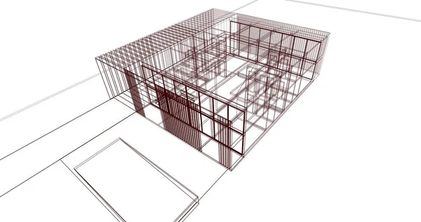 Fodrad Arkitektoniska Tapeter Digital Bakgrund — Stockfoto