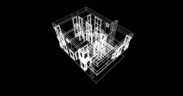 Wyłożona Tapeta Architektoniczna Tło Cyfrowe — Zdjęcie stockowe