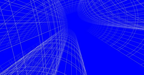 Mimari sanat konseptinde soyut çizgiler, minimum geometrik şekiller. 