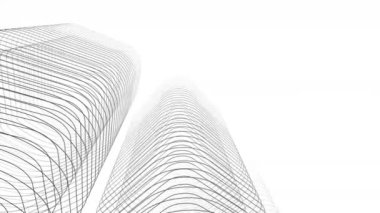 minimal 3d mimari şekillerde hareket etmek