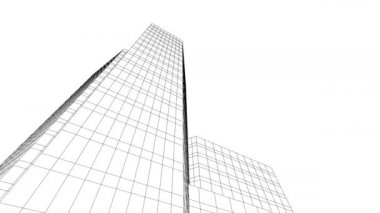 minimal 3d mimari şekillerde hareket etmek