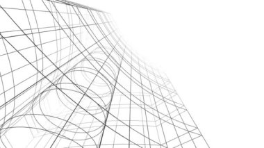 minimal 3d mimari şekillerde hareket etmek