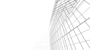 minimal 3d mimari şekillerde hareket etmek