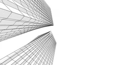 minimal 3d mimari şekillerde hareket etmek