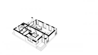 minimal 3d mimari şekillerde hareket etmek