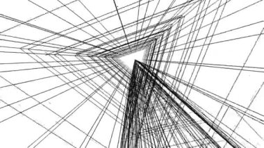 minimal 3d mimari şekillerde hareket etmek