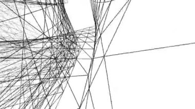 minimal 3d mimari şekillerde hareket etmek