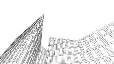 minimal 3d mimari şekillerde hareket etmek