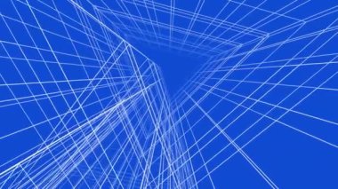 minimal 3d mimari şekillerde hareket etmek