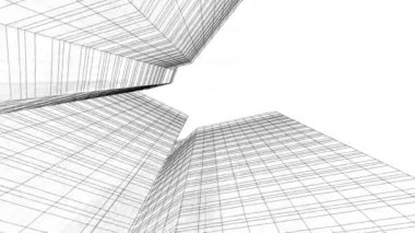 minimal 3d mimari şekillerde hareket etmek