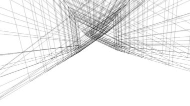 minimal 3d mimari şekillerde hareket etmek