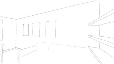 minimal 3d mimari şekillerde hareket etmek