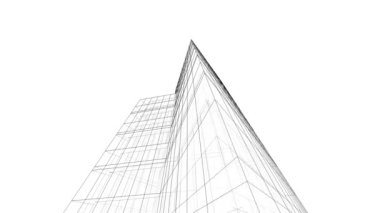 minimal 3d mimari şekillerde hareket etmek
