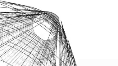 minimal 3d mimari şekillerde hareket etmek