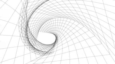 minimal 3d mimari şekillerde hareket etmek