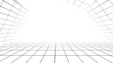 minimal 3d mimari şekillerde hareket etmek