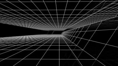 minimal 3d mimari şekillerde hareket etmek