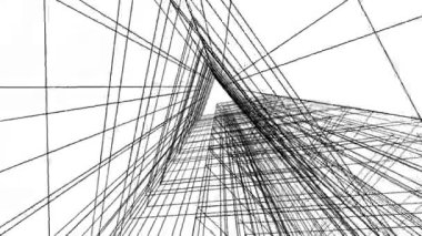 minimal 3d mimari şekillerde hareket etmek