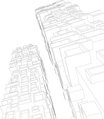 soyut mimari duvar kağıdı, dijital arkaplan