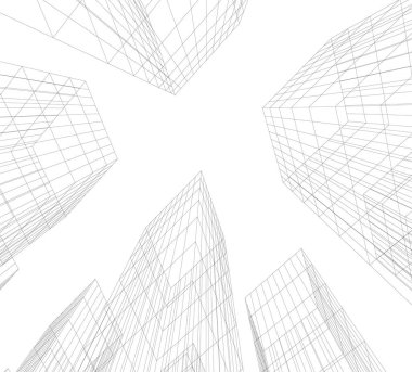 soyut mimari duvar kağıdı tasarımı, dijital konsept arkaplan