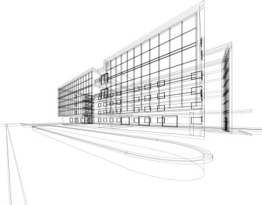 soyut mimari duvar kağıdı konsepti, dijital arkaplan