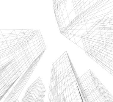 soyut mimari duvar kağıdı tasarımı, dijital konsept arkaplan