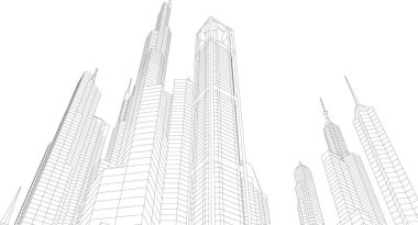 soyut mimari duvar kağıdı konsepti, dijital arkaplan