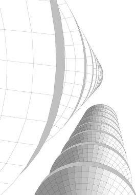 soyut mimari duvar kağıdı tasarımı, dijital konsept arkaplan