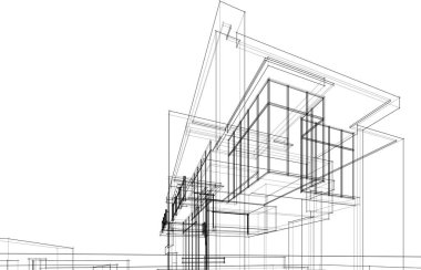 soyut mimari duvar kağıdı konsepti, dijital arkaplan