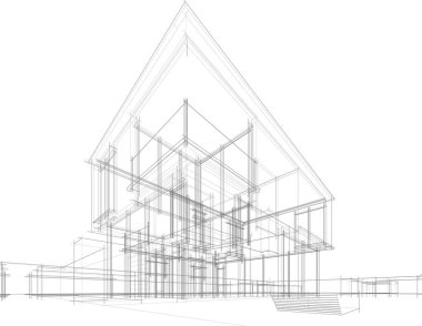 soyut mimari duvar kağıdı konsepti, dijital arkaplan