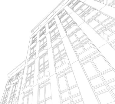 soyut mimari duvar kağıdı tasarımı, dijital konsept arkaplan