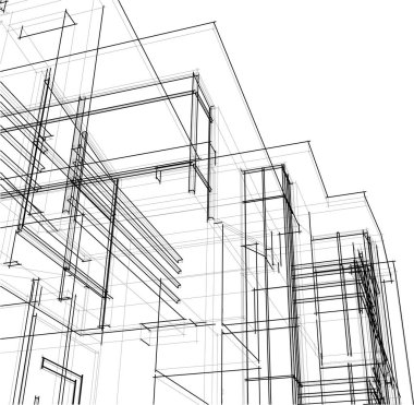 soyut mimari duvar kağıdı tasarımı, dijital konsept arkaplan